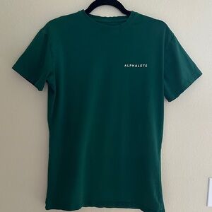 Alphalete Men's Deep Green Short Sleeve Tee Small EUC